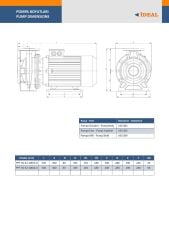 Paslanmaz pompa  PPT50 - 32 - 200 / 4 kw  flanşlı