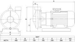 Pompa MCT 4 Trifaze  Pompa ( 380 volt )