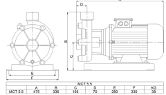 Pompa MCT 5,5  Trifaze  Pompa ( 380 volt )