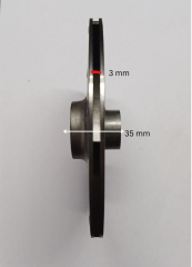 Paslanmaz Kapalı Tip Fan 304 kalite Çap  150 x 3 mm - Mil 16 - Emiş 43