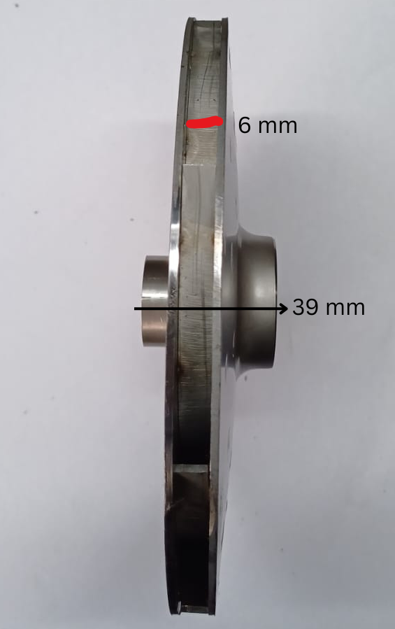 Paslanmaz Kapalı Tip Fan 304 kalite Çap  185 x 6 mm- 16 Mil - 43 Emiş